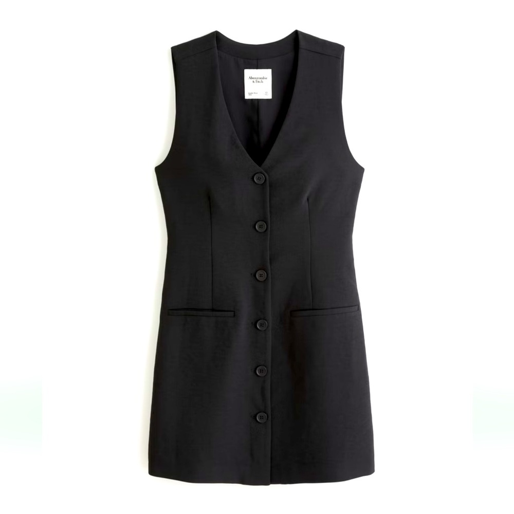 Abercrombie black vest mini dress XS
